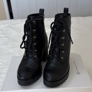 Nordstrom Black Lace-Up Boots for Women